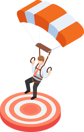 Business target achievement  Illustration