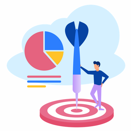 Business target analysis Illustration