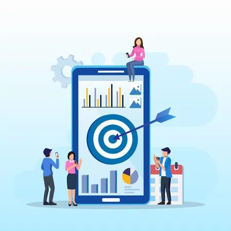 Business target analysis  Illustration