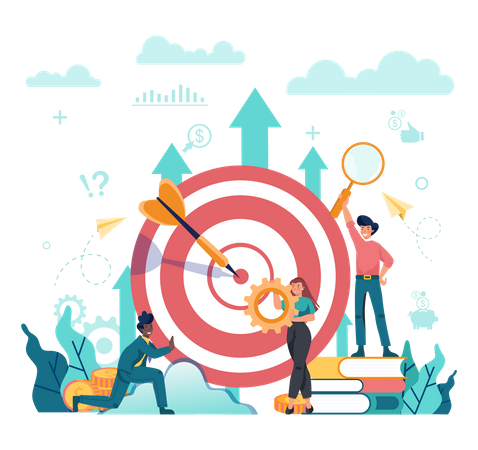 Business target analysis  Illustration