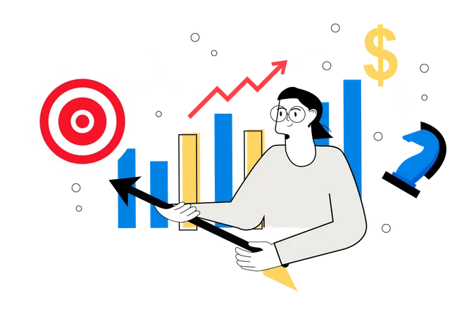 Business target analysis  Illustration