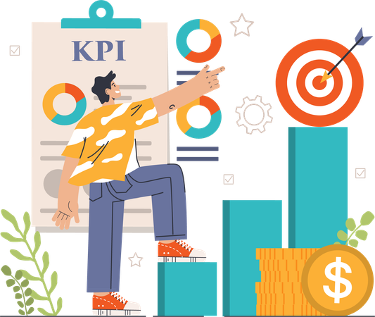 Business target analysis  Illustration