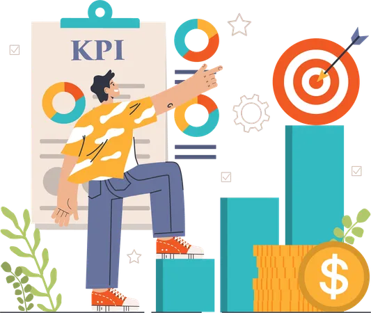 Business target analysis  Illustration