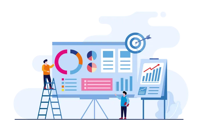 Business target analysis  Illustration