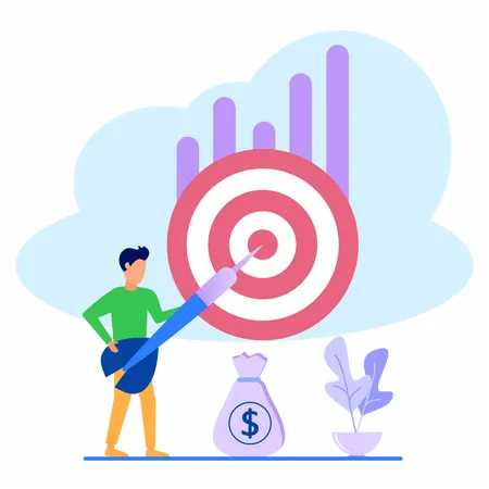 Business target analysis  Illustration