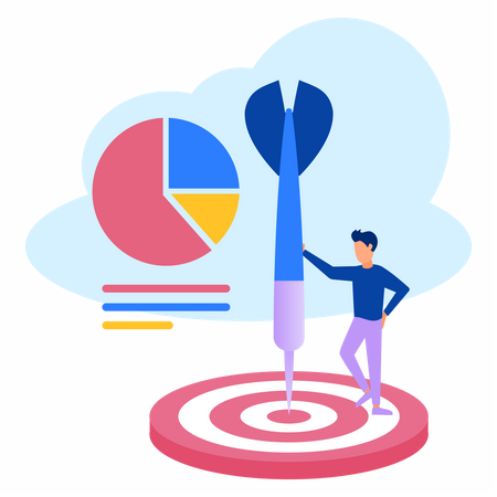 Business target analysis  Illustration