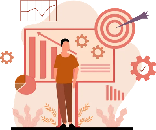 Business target analytics  Illustration