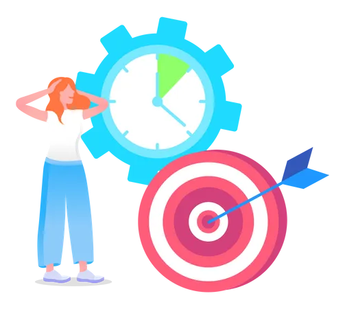 Business target deadline  Illustration