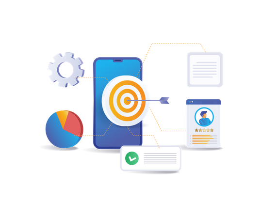 Business target development  Illustration