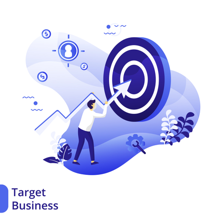 Business Target Flat Illustration Illustration