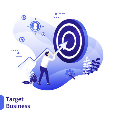 Business Target Flat Illustration  Illustration