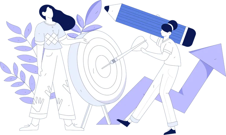 Business Target Growth  Illustration