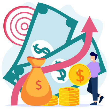 Business target growth  Illustration