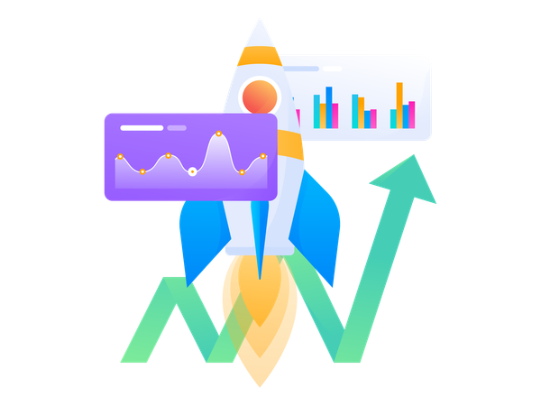 Business Target Growth  Illustration