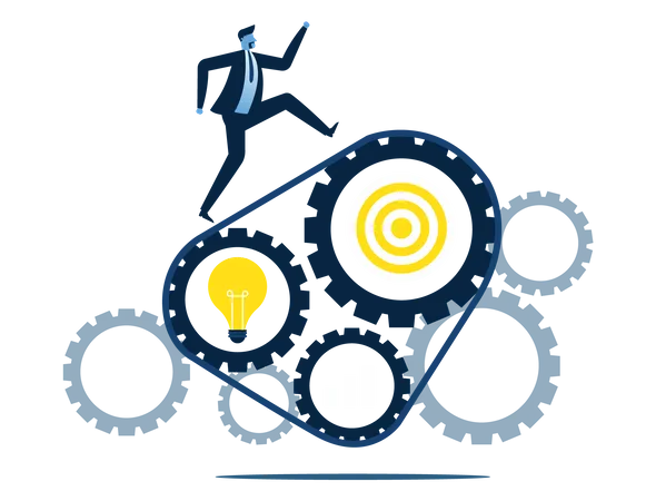 Business target management  Illustration