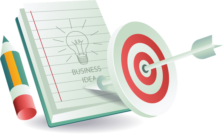 Business target management  Illustration