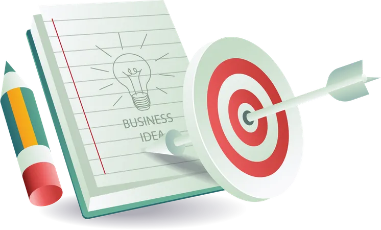 Business target management  Illustration