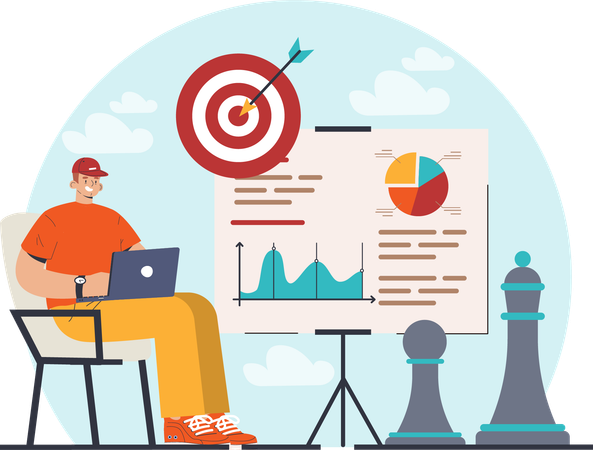 Business target plan  Illustration