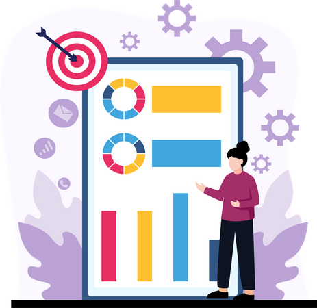 Business target report  Illustration