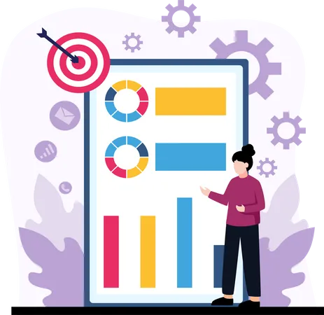 Business target report  Illustration