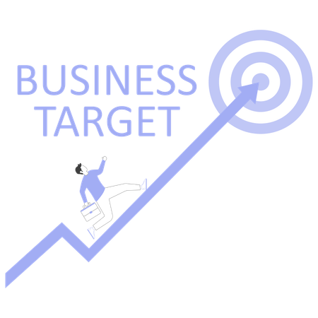 Business target set by business people  Illustration