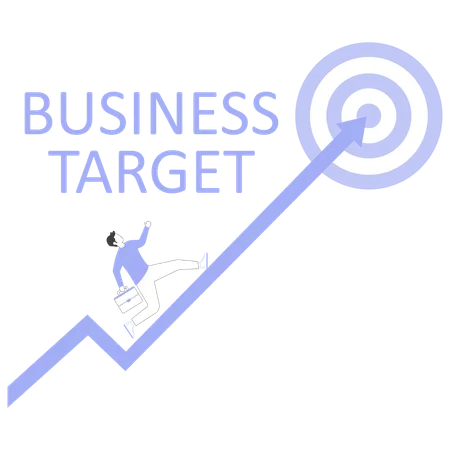 Business target set by business people  Illustration