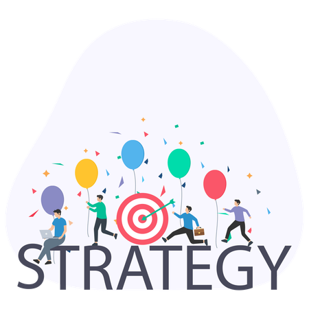 Business Target Strategy  Illustration