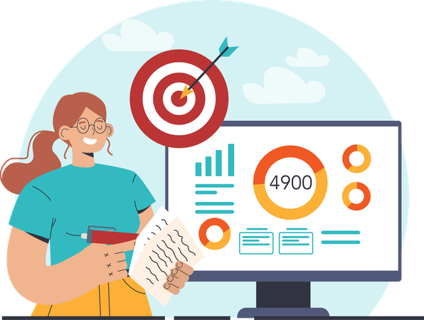 Business target strategy  Illustration