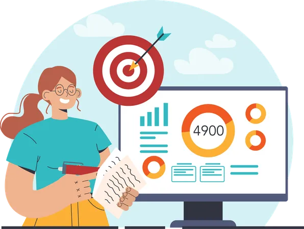 Business target strategy  Illustration