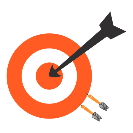 Business target with arrow  Illustration