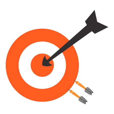 Business target with arrow  Illustration