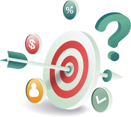 Business target with faq  Illustration