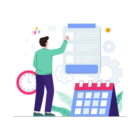 Business task management  Illustration