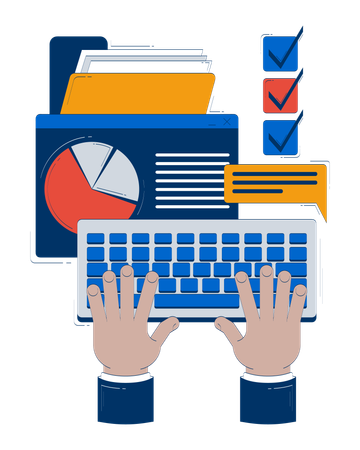 Business task management  Illustration