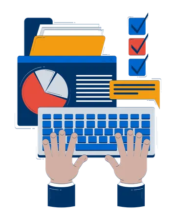 Business task management  Illustration