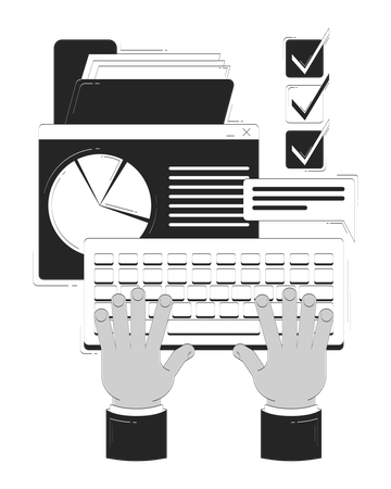 Business task management  Illustration
