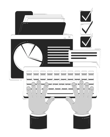 Business task management  Illustration
