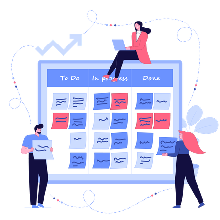 Business Task management  Illustration