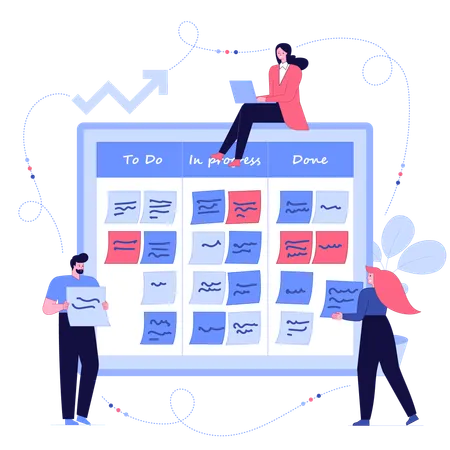 Business Task management  Illustration