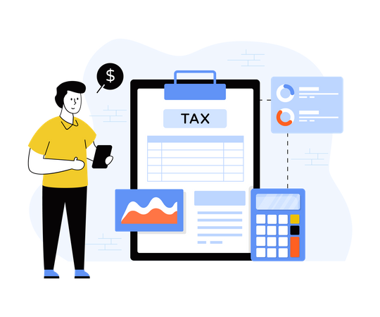 Business Tax Calculation  Illustration
