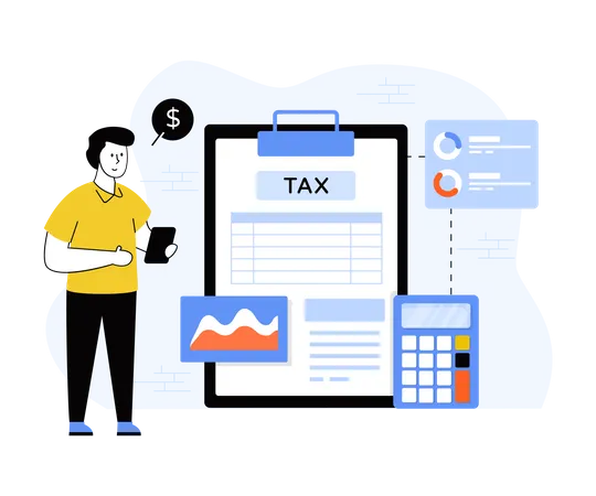 Business Tax Calculation  Illustration