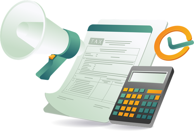 Business tax form  Illustration