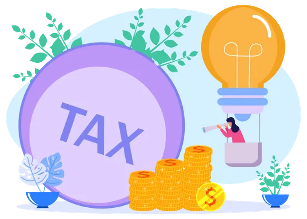 Business Tax Payment  Illustration