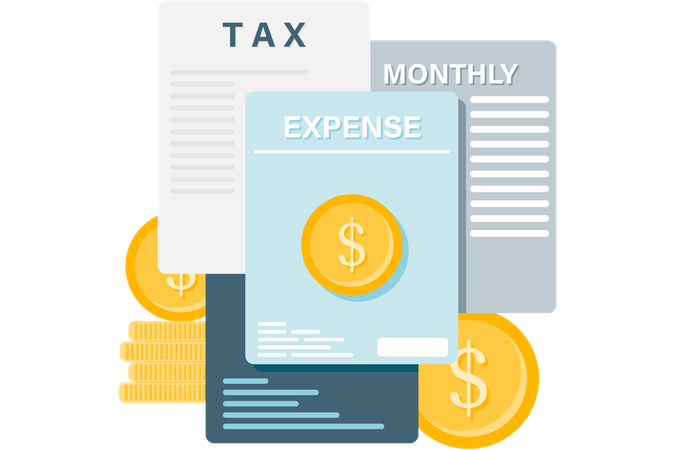 Business tax payment  Illustration