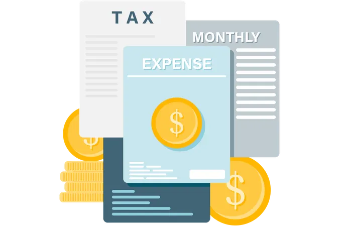 Business tax payment  Illustration