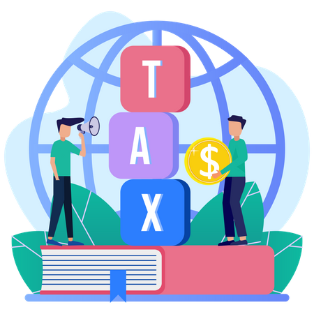 Business Tax Payment  Illustration