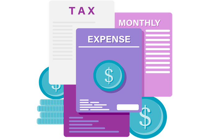 Business tax payment  Illustration