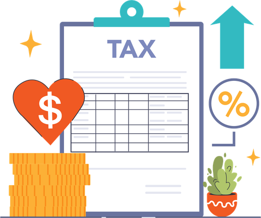 Business tax report  Illustration
