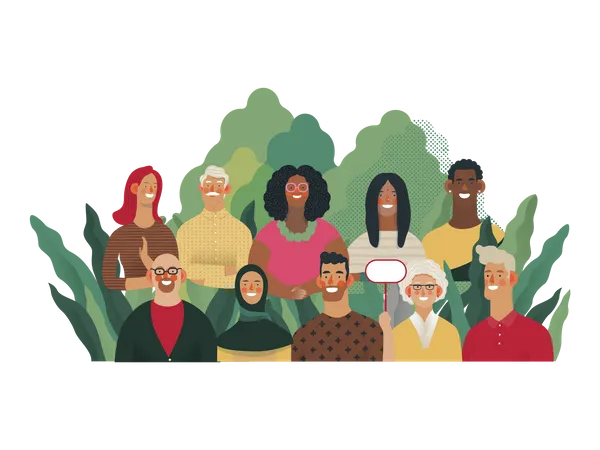 Technology 2 Diversity Modern Flat Vector Concept Digital Illustration Of Various People Presenting Person Team Diversity In The Company Creative Landing Web Page Design Template Illustration