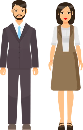 Of Vector Cartoon Characters Businesswomen And Businessmen With Different Style Office Cloth Haircuts Of Businesspeople Wearing Office Suit Accessories Dresscode Of Business Person 일러스트레이션